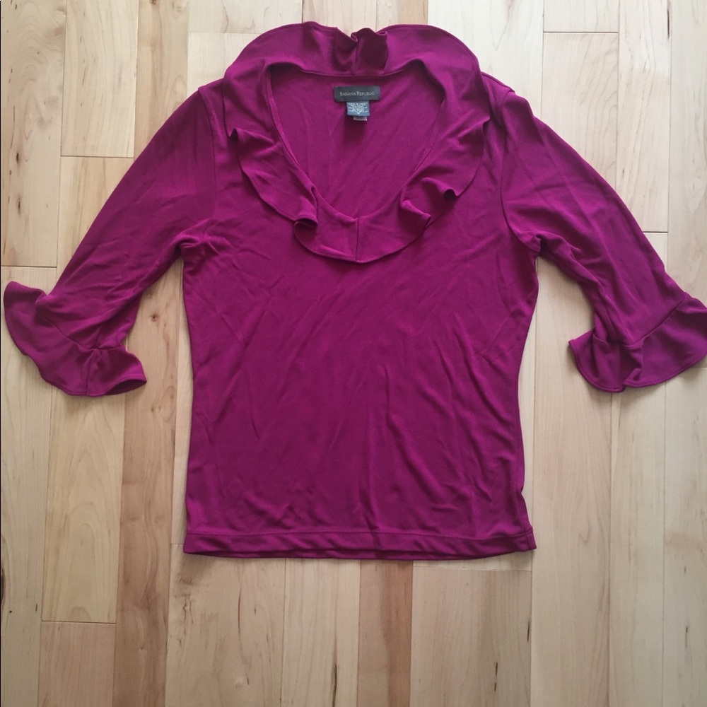Banana Republic sweetheart ruffled top.